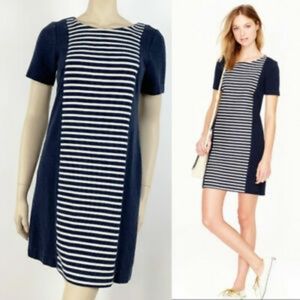 J. Crew Navy Blue Striped Dress